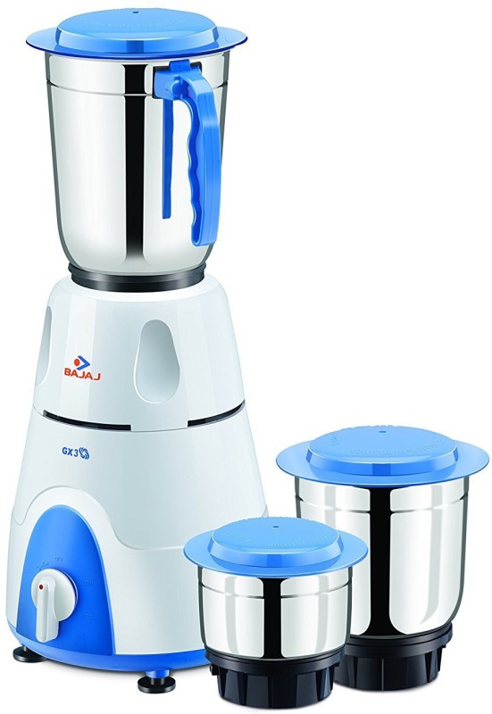 Bajaj 220 GX 3 500-Watt 500 Mixer Grinder(White, 2 Jars)