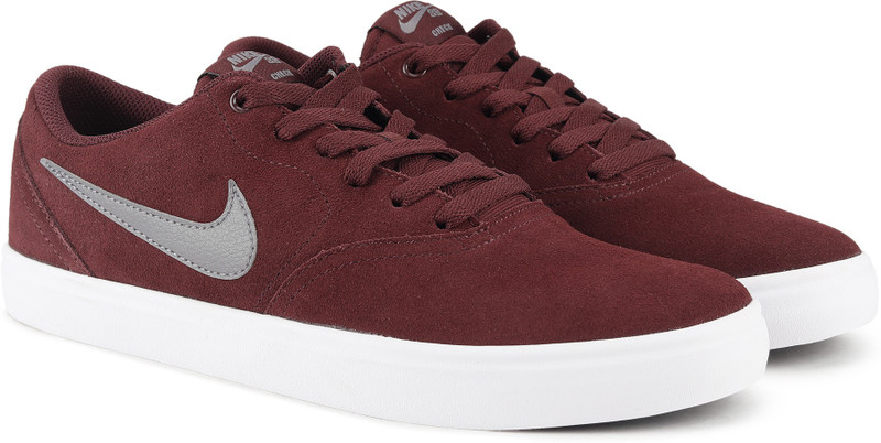 Nike SB CHECK SOLAR Sneakers For Men(Burgundy)