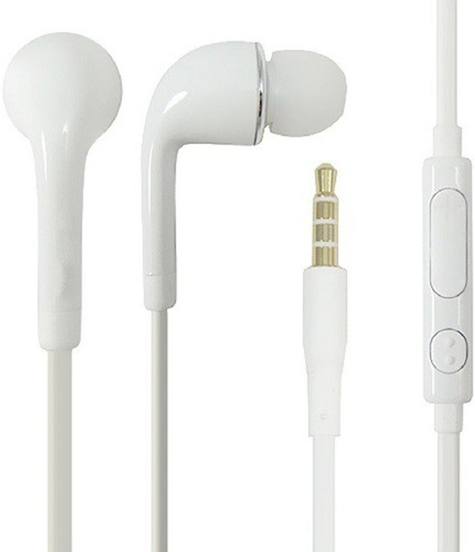 pervious S 1 Earphone 3.5mm Headphones Headset with Mic and Remote Wired Headset with Mic(White, In the Ear)