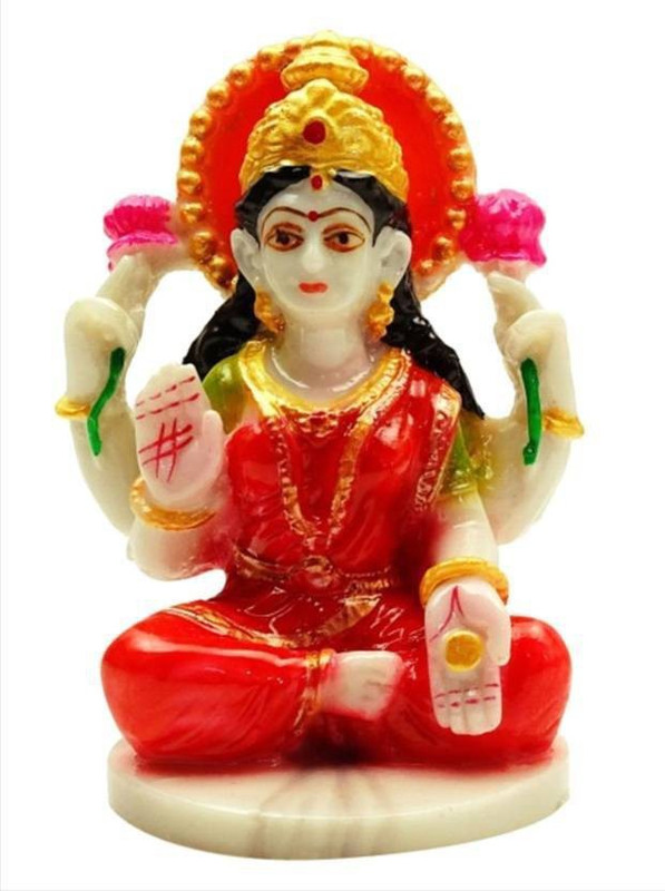 swarnim jewellers lakshmi marbel finish Decorative Showpiece  -  10 cm(Polyresin, Multicolor)