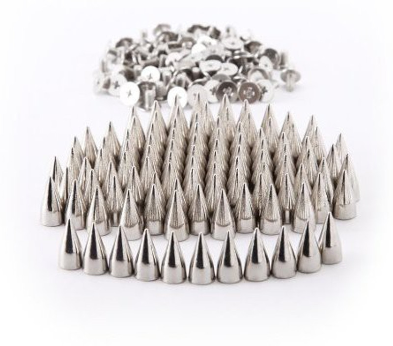 surepromise Screw Back Bullet Stud Spike Belt Bag Leather Craft Clothes Rivet, Silver