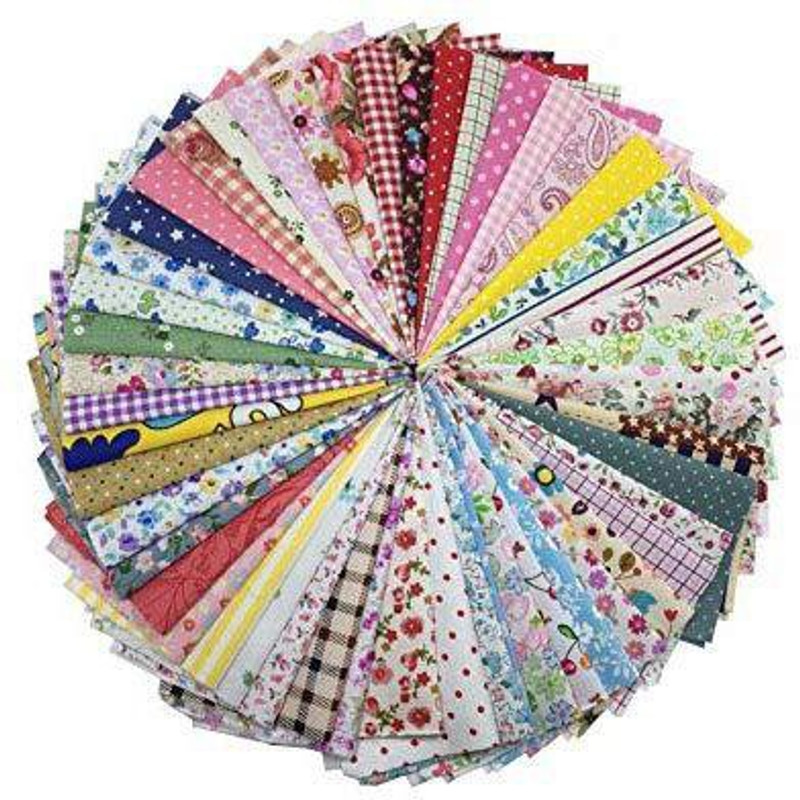 levylisa 100 Pieces 6'' X 6''100% Printed Cotton Quilting Fabric Patchwork Precut Fabric Quilt Squares Diy Sewing Quarter Bundle Fabric For Diy Craft Embellishment Sewing Scrapbooking Quilting