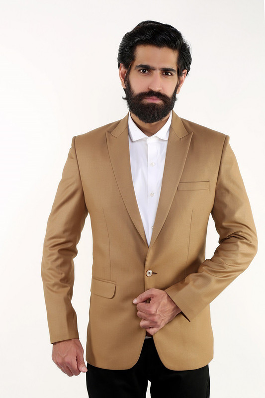 the club Solid Single Breasted Festive, Party, Wedding Men Blazer(Yellow)