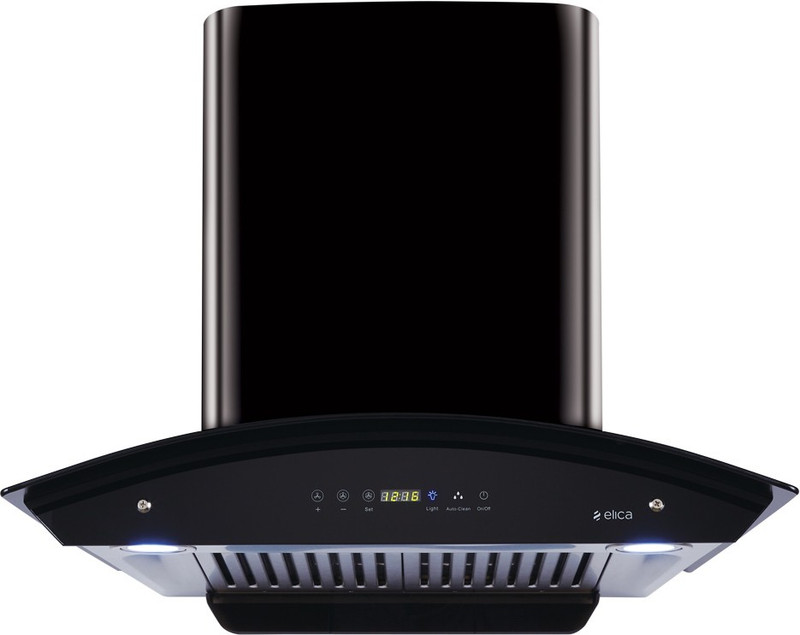 Elica WD HAC TOUCH BF 60 BK with Installation Kit Included Auto Clean Wall Mounted Chimney(Black 1200 CMH)