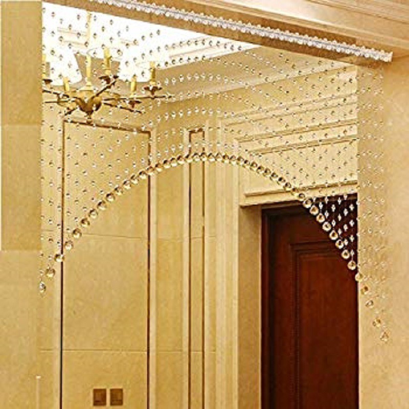 check MRP of crystal partition curtains NP Crystal Bead and Glass Drops Arch Shape, Partition Spaces