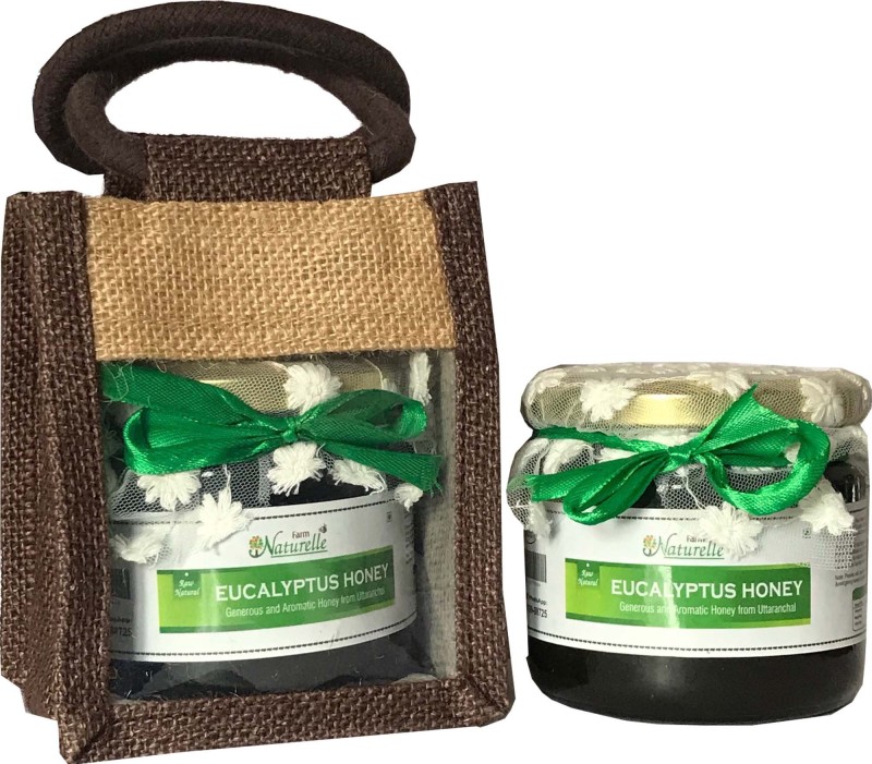 Farm Naturelle (Set of 10) Aesthetically Designed Jute Gift Bag with Pure Raw Natural Unheated Unprocessed Forest Eucalyptus Flower Honey-450 GMS-Corporate Christmas Gift Pack(4500 g, Pack of 10) Farm Naturelle (Set of 10) Aesthetically Designed Jute Gift Bag with Pure Raw Natural Unheated Unprocessed Forest Eucalyptus Flower Honey-450 GMS-Corporate Christmas Gift Pack(4500 g, Pack of 10)