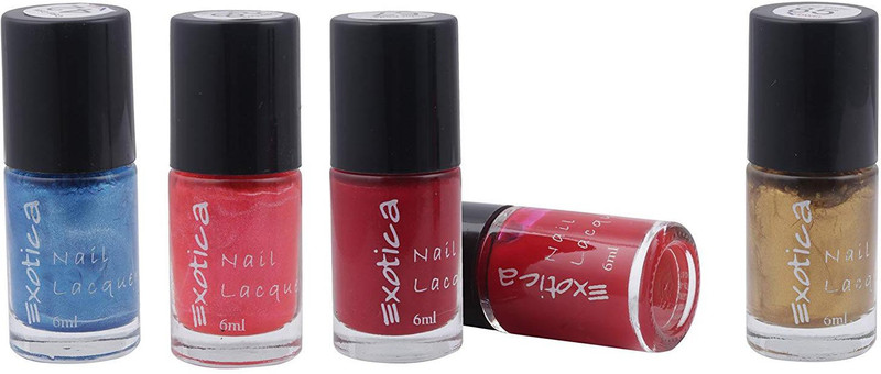 vowel Exotica Nail Lacquer, Multi, 30 ml, Pack of 5 Combo 2 (heavenly abode, valentine invite, sensual, intense and amazing aura(Pack of 5)