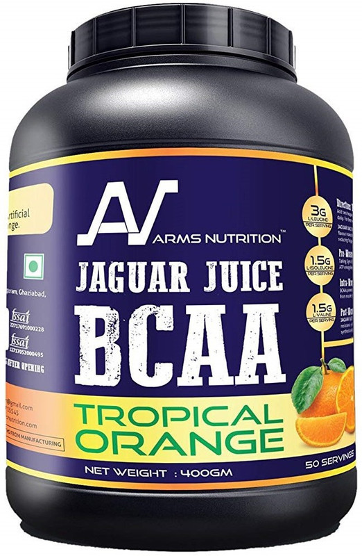 arms nutrition Jaguar Juice BCAA (Tropical Orange), 0.88 lbs/400g, 50 Servings BCAA(400 g, Tropical Orange)