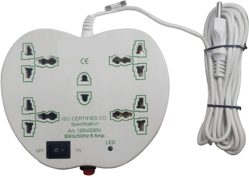 Element Extension_Apple white 5 Socket Surge Protector(White)