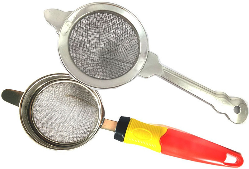 TAJ S.S STRAINERS SET OF 2 (TRG-2 , D-CON-2) 8 CM Tea Strainer(Pack of 2)
