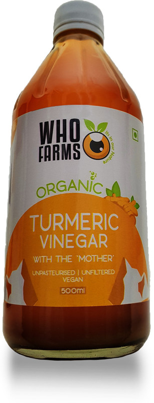 WhoFarms Organic Turmeric Cider Vinegar (500 ml - Pack of 2) Vinegar(500 ml, Pack of 2) WhoFarms Organic Turmeric Cider Vinegar (500 ml - Pack of 2) Vinegar(500 ml, Pack of 2)