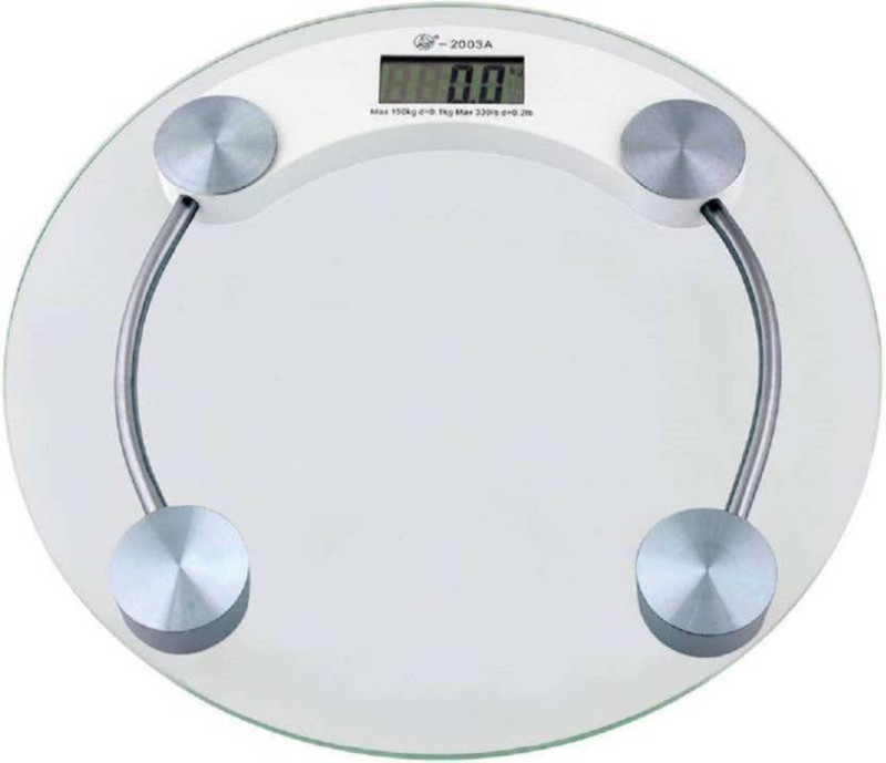 Ketsaal Tempered Glass 8MM Auto Off DigitalBody Weight Machine Weighing Scale(Transparent)