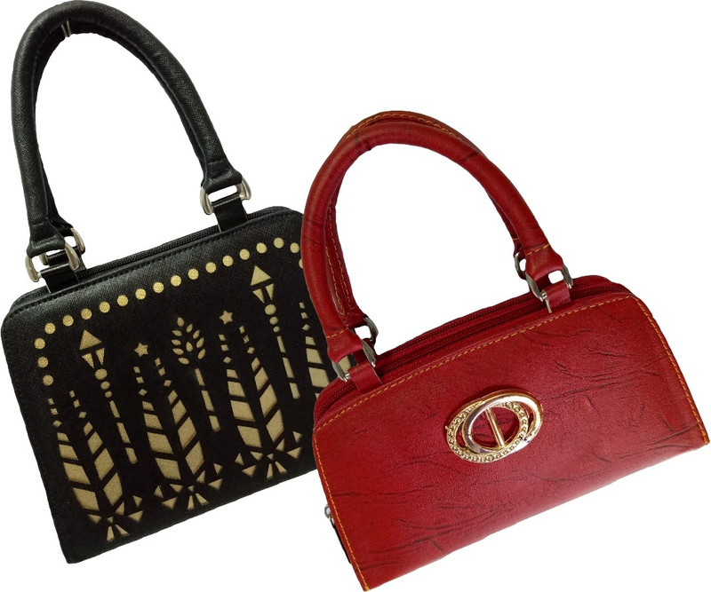 landloper Women Red, Black Hand-held Bag