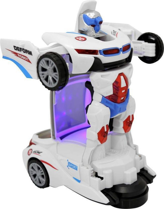 lifestylesection Robot Deform Super Speed Transforming Car With 3D Special Light(Multicolor)
