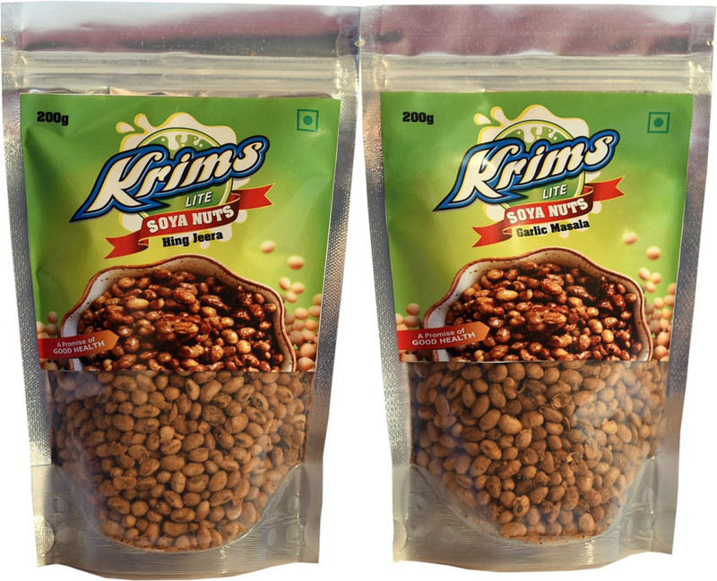 Krims Lite Soy nuts Flavoured Garlic Masala(Pack of 2, 2 x 200, 400 g)