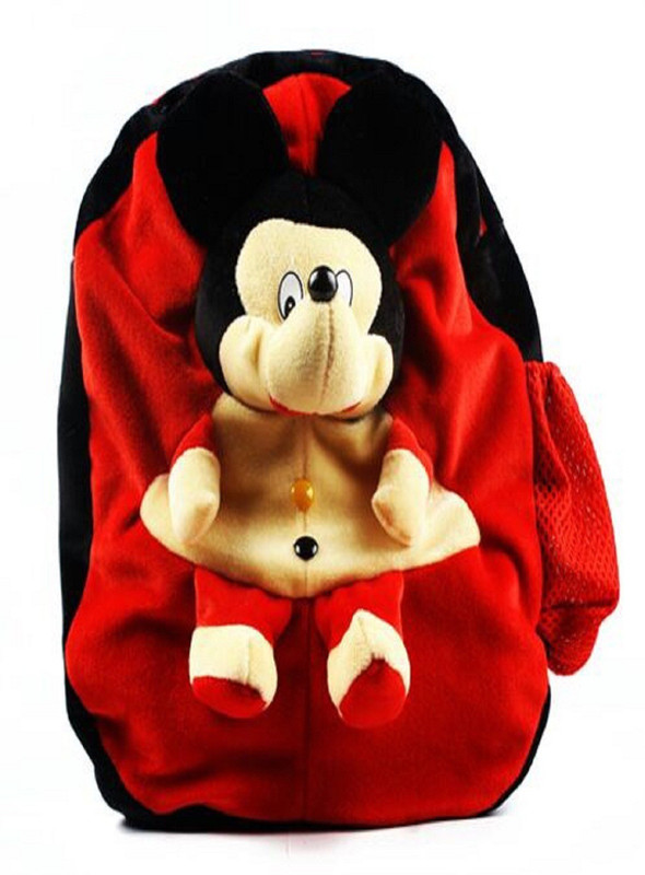 rehmat bags soft micky mouse cartoon school bag School Bag(Red, 7 L)
