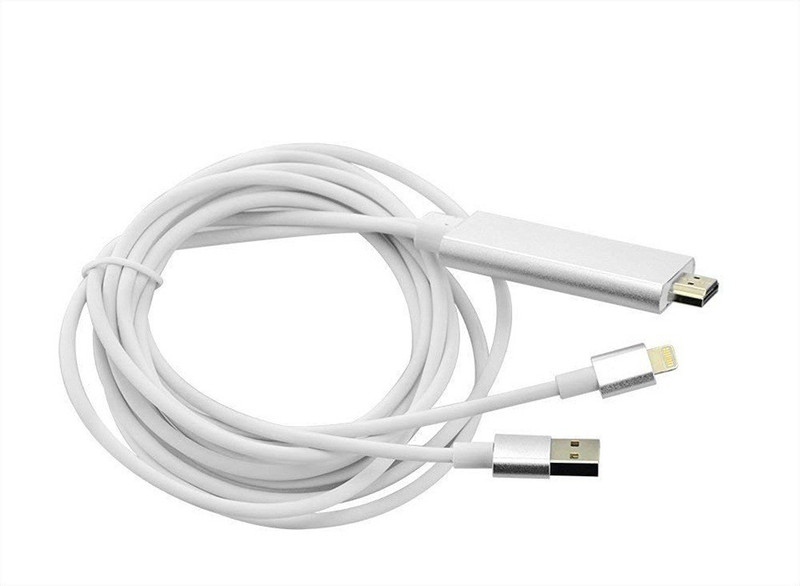 Cellphonez HDMI Adapter/HDTV Cable, AV TV MHL Adapter Cable for and with USB Charger Cable (Multicolour) 5 m HDMI Adapter(Compatible with iPhones and iPads, Multicolor)