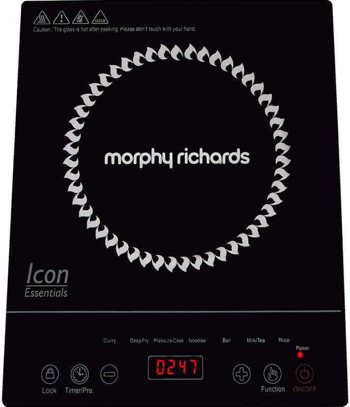 morphy Icon Essential Induction Cooktop(Black, Touch Panel)
