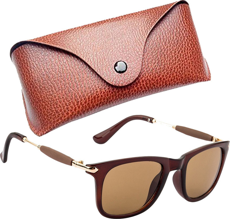 Royce Wayfarer, Retro Square, Rectangular Sunglasses(Brown)