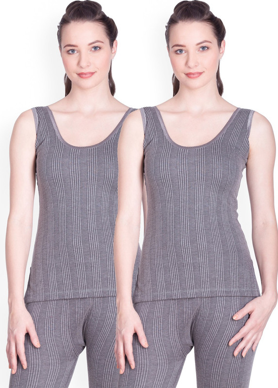 Lux Inferno Women Charcoal Melange Women Top Thermal