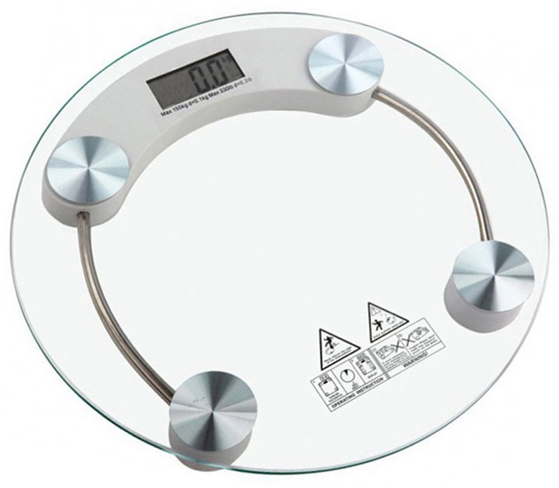GVC 180Kg Capacity - Thick Tempered Glass Weighing Scale(White) GVC 180Kg Capacity - Thick Tempered Glass Weighing Scale(White)