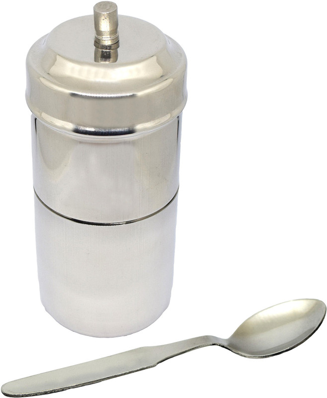 Savastha Stainless Steel South Indian Coffee Filter/Drip Coffee with Stainless Steel Coffee Spoon - Makes 100ml Decoction 6 Coffee Maker(Stainless Steel)
