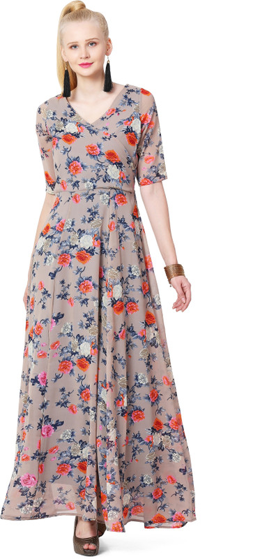 shaper Women Gown Grey Dress