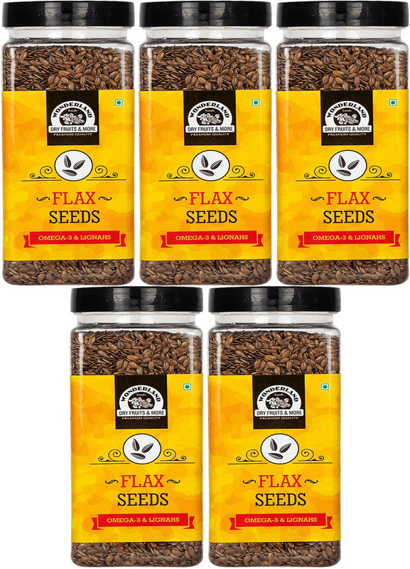 Wonderland Wonderland Foods Healthy Roasted Flax Seed 1kg(1000 g, Pack of 2)