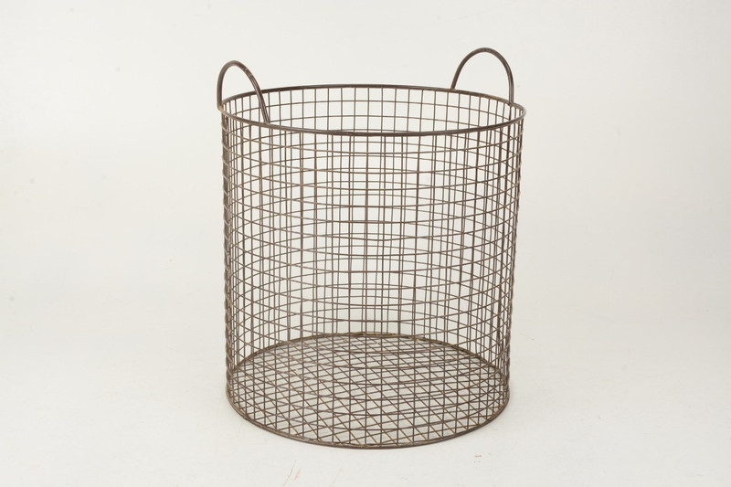 rrshandicrafts Royallifestylee IRON WIRE BASKET Iron Fruit & Vegetable Basket(Grey)