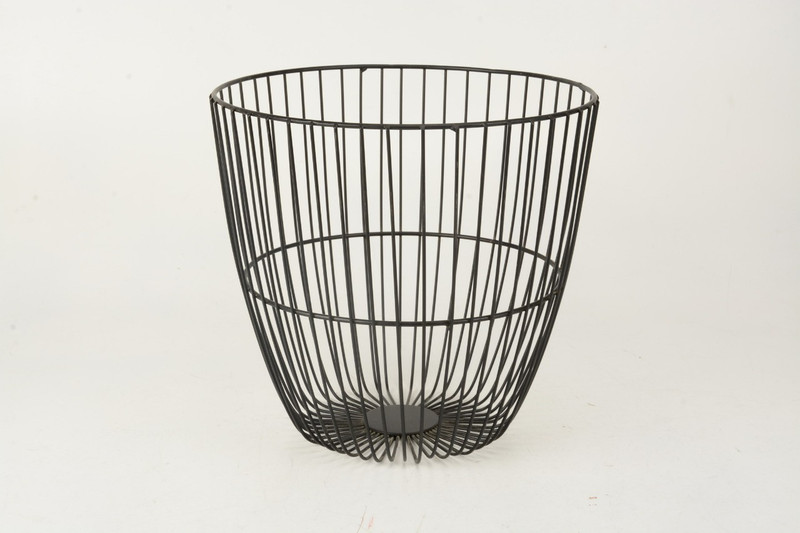 rrshandicrafts Royallifestylee NICOLAS CAGE SMALL STORAGE BLACK Iron Fruit & Vegetable Basket(Black)