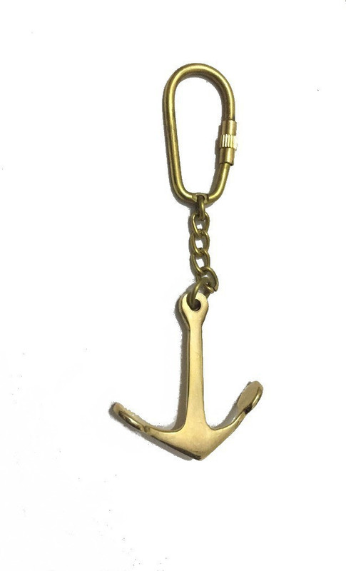 shoptreed Ship Anchor Brass Metal Key Chain