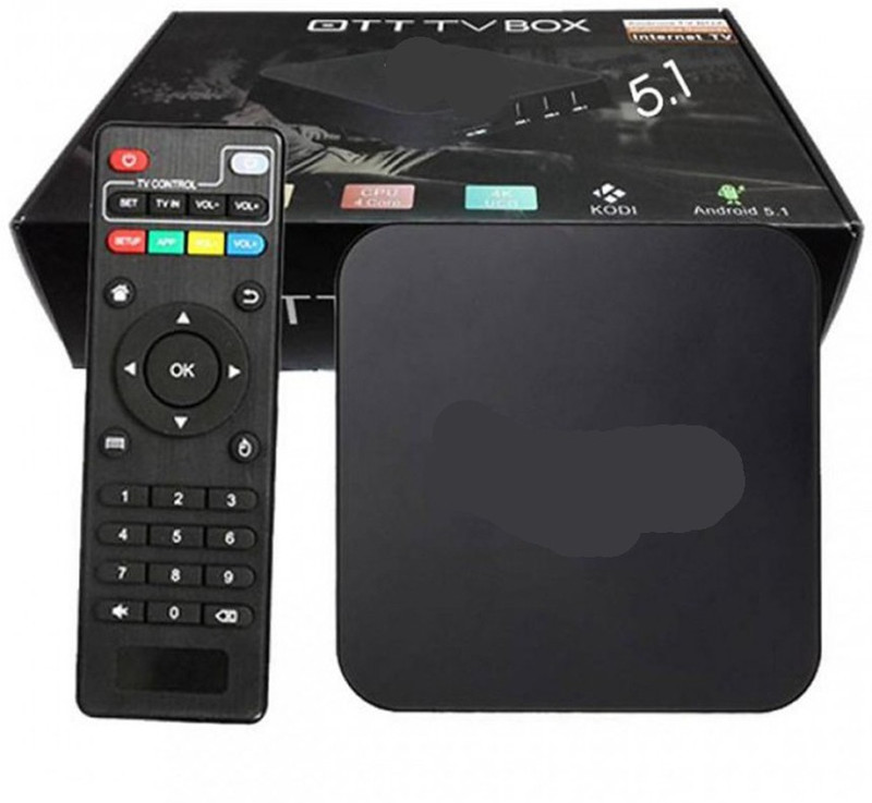 IMMUTABLE MXQ RME Android 6.0 1GB RAM 8GB ROM Android TV Box Quad Core Set Top 4K Wifi Media Streaming Device 43 Blu-ray Player(Black)