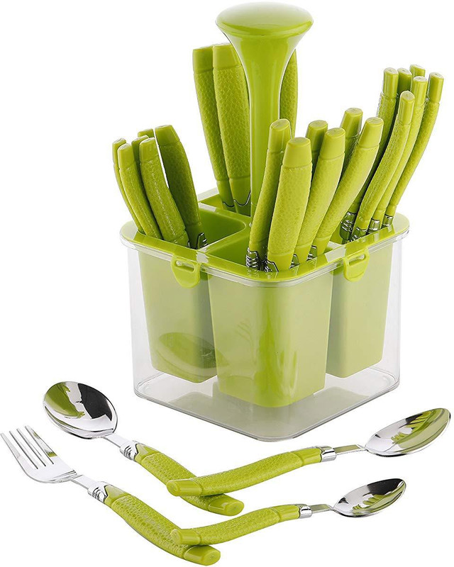 incredible po 24 Pcs Plastic Cutlery Set(Pack of 24)