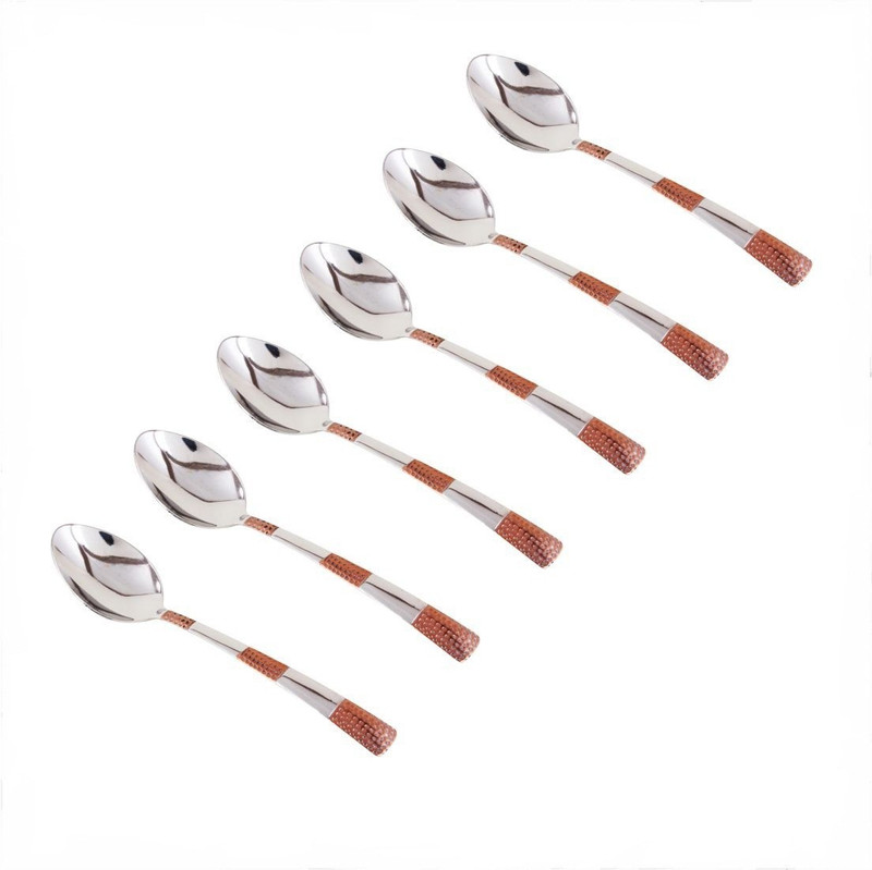 italica DOTTED ROSE GOLD Stainless Steel Cutlery Set(Pack of 6)