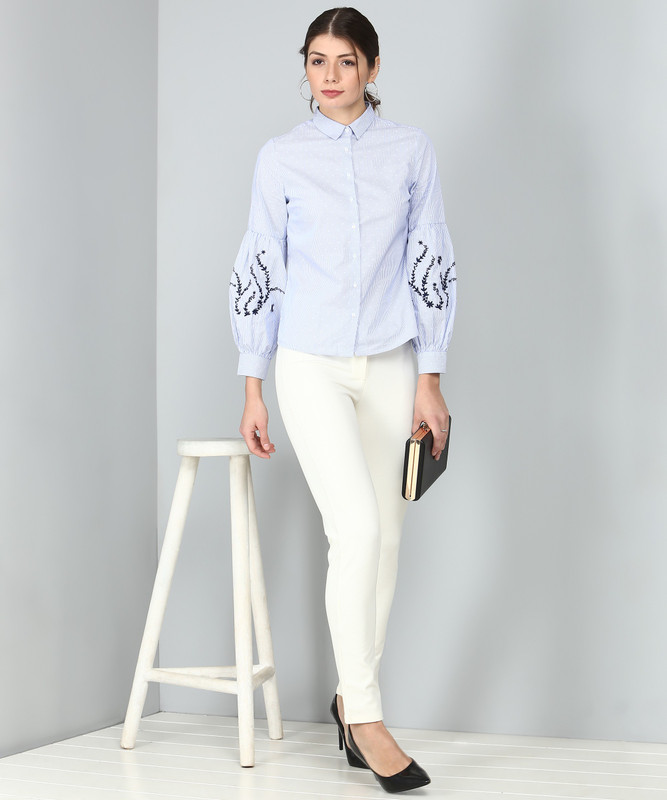 AND Slim Fit Women White Trousers AND Slim Fit Women White Trousers