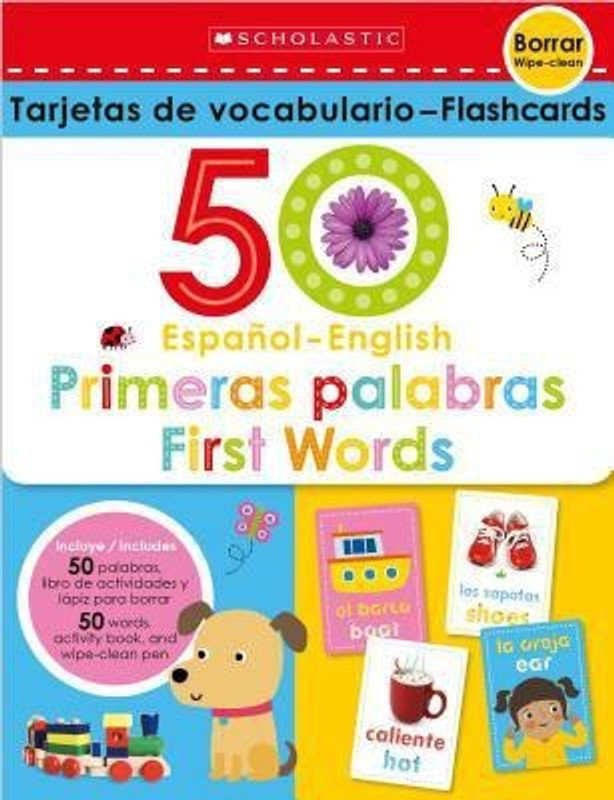 Buy Flash Cards Set - 50 Spanish-English First Words (Scholastic Early ...