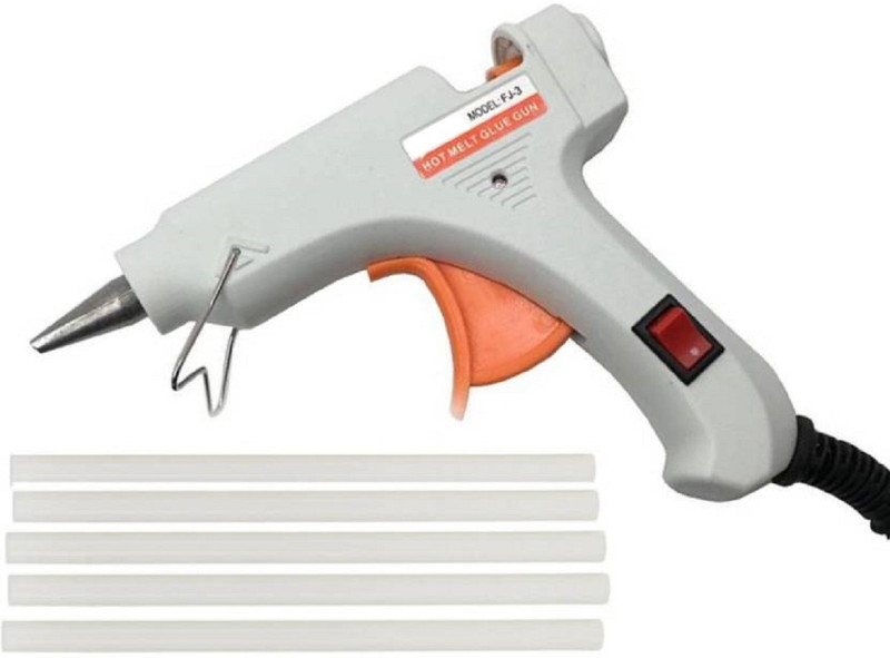 stickum hottest gun 20 Watt With 05 Glue Sticks Hot Melt Glue Gun For Art and Crafts , Diy , Kirigami , Paper , PCB , Plush Toys , Crafts , Wood , Box Standard Temperature Corded Glue Gun (07 mm) Standard Temperature Corded Glue Gun(7 mm)
