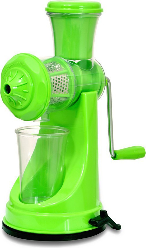 kkart Deluxe manual Fruit & Vegetable Steel Handle with Vacuum Locking System Plastic Hand Juicer(Green Pack of 1)