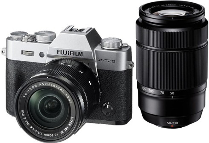 Fujifilm X-T20 with XC 16-50mmF3.5-5.6 OIS B CD and XC 50-230MMF4.5-6.7 OIS II Lens Mirrorless Camera Kit(Silver)
