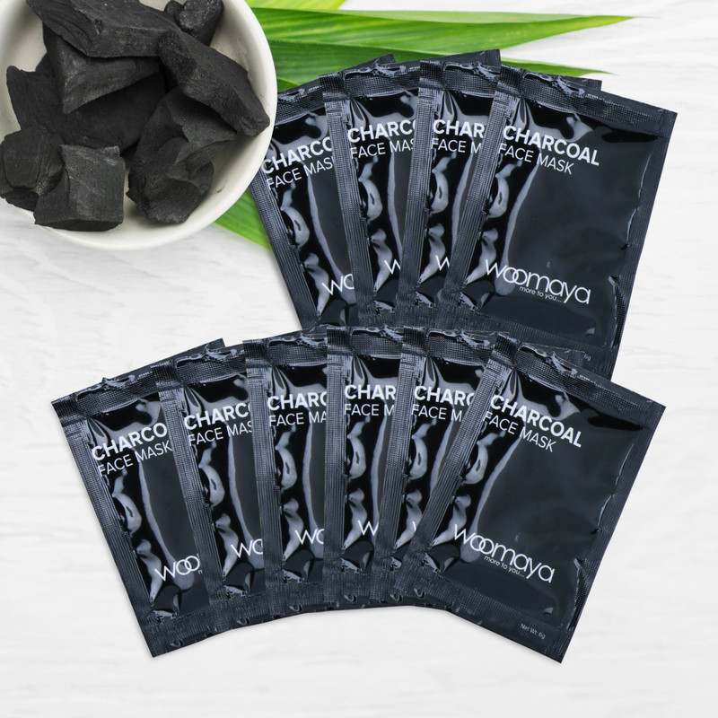 woomaya Blackhead Remover Purifying Acne Black Mask Sachet Pack of 10(6 g)