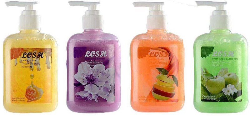 losh losh_ enriched flower _honey & rose passion fruit green apple 250ML pack of 4 Bottle(4 x 250 ml)
