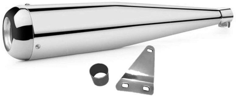 Supremechoice Megaphone Glasswool Exhaust silencer Royal Enfield Classic Full Exhaust System(Mild Steel)