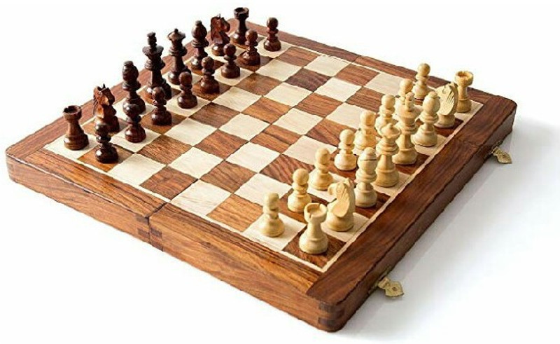 roshan traders High Quality Wodden 12 inch Chess Board(Multicolor)