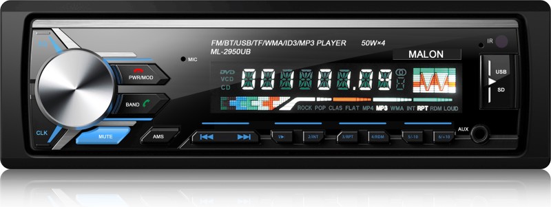 MALON CAR FM WITH BLUETOOTH FIXED PANEL ML- 2950 Car Stereo(Single Din)
