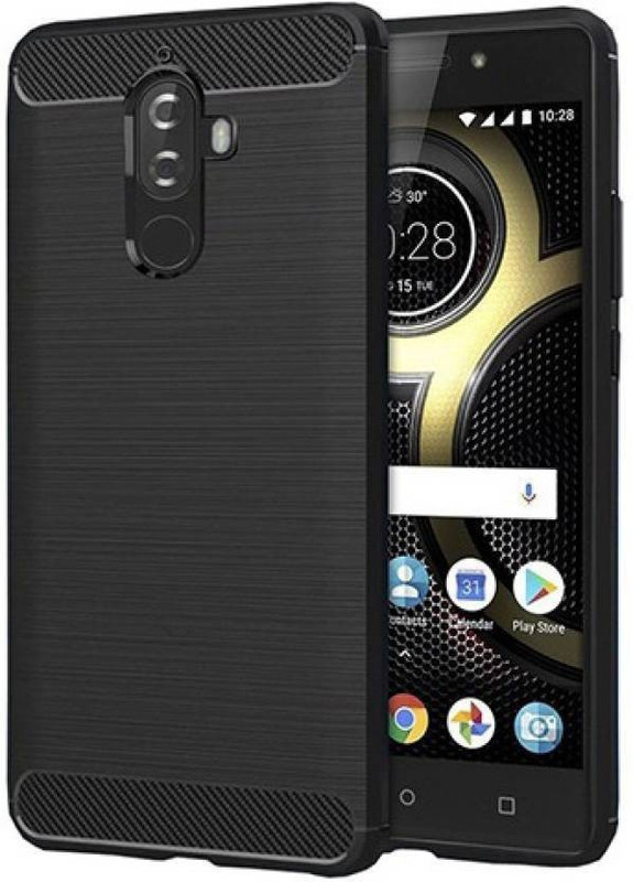 sadgatih Back Cover for Lenovo k8 plus ( black shock proof pack of 1)(BLACK, Dual Protection)
