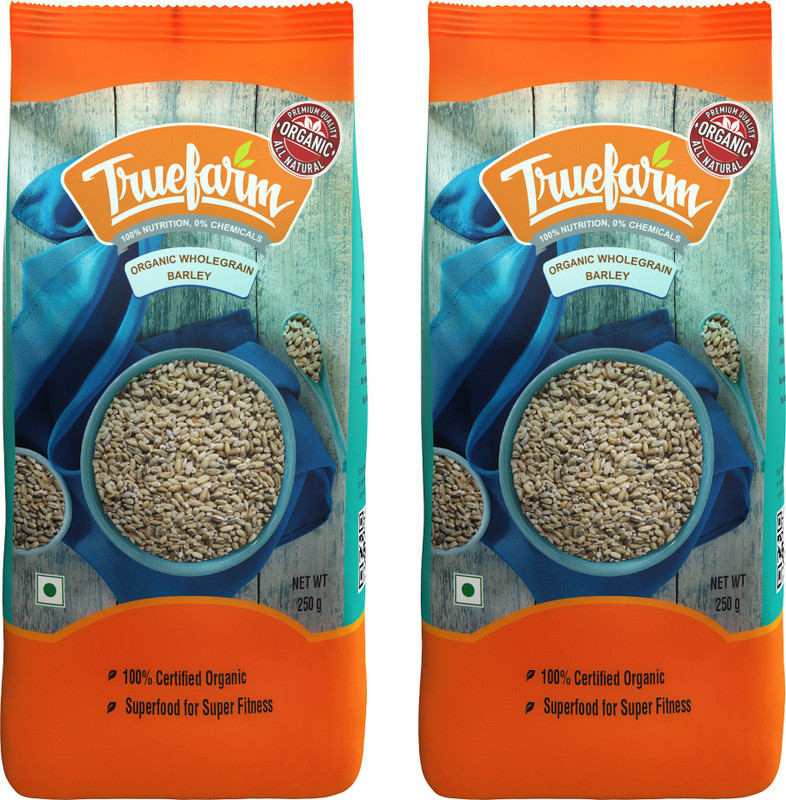 Truefarm Organic Wholegrain Barley(500 g, Pack of 2)