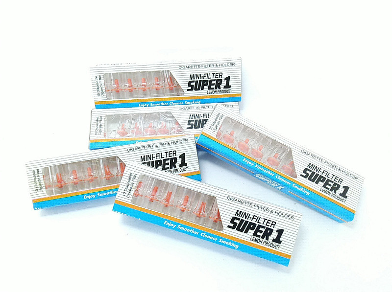 SUPER1 Pack of 5 Mini Cigarette Smoking Filter for healthy Life Plastic Outside Fitting Hookah Mouth Tip(Clear, Pack of 50)