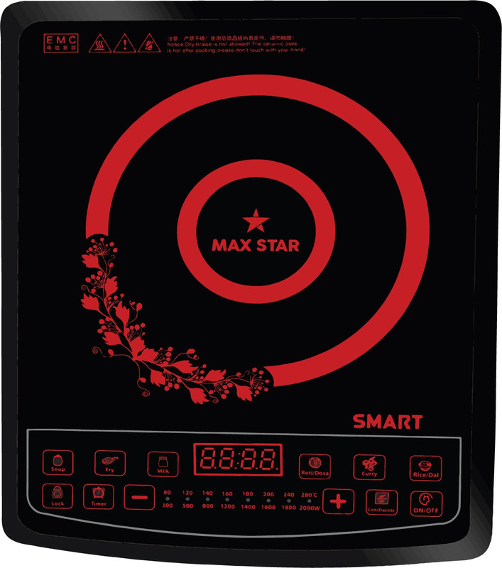 Maxstar IC02 Induction Cooktop(Black, Touch Panel)