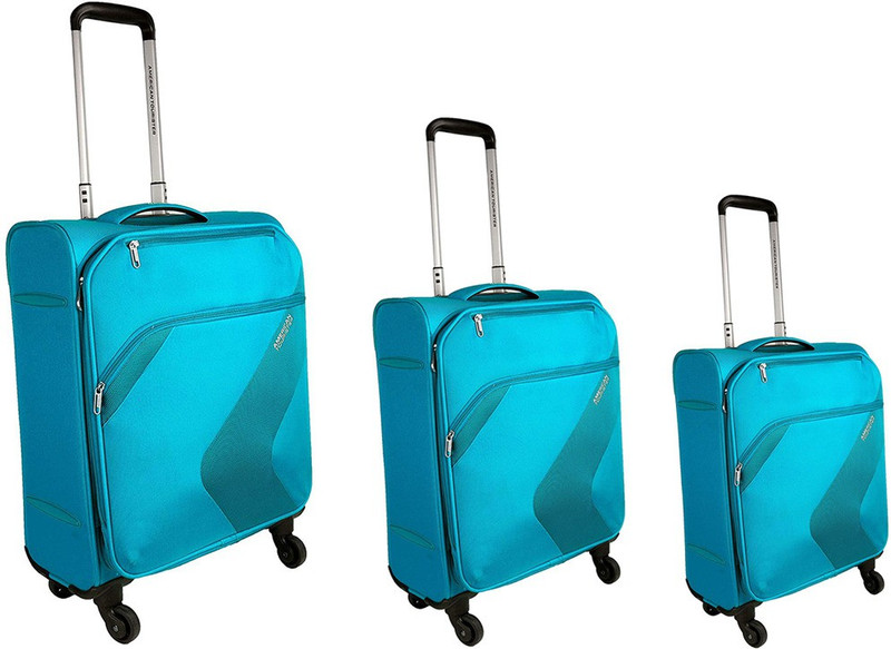 American Tourister Suitcase, Cabin Suitcase, Check-in Suitcase Combo(Blue)