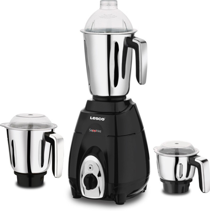 LESCO CHROME SAPPHIRE 1000 W Mixer Grinder(Black, 3 Jars)